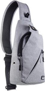 Peak Gear Sling Compact Crossbody Backpack and Day Bag (Black)